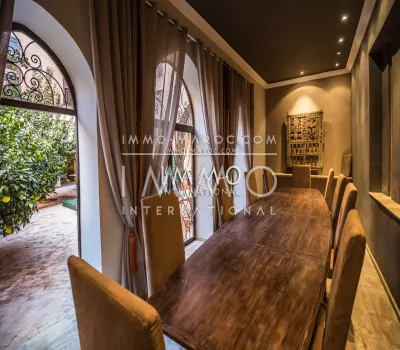 Venta de prestigio elegante riad marroquí de Marrakech, Garaje menos de 10 minutos de la plaza Kasbah